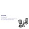 Flash Furniture Winston All-Weather Rocking Chair in Black Faux Wood, PK2 2-JJ-C14703-BK-GG - alternate 5